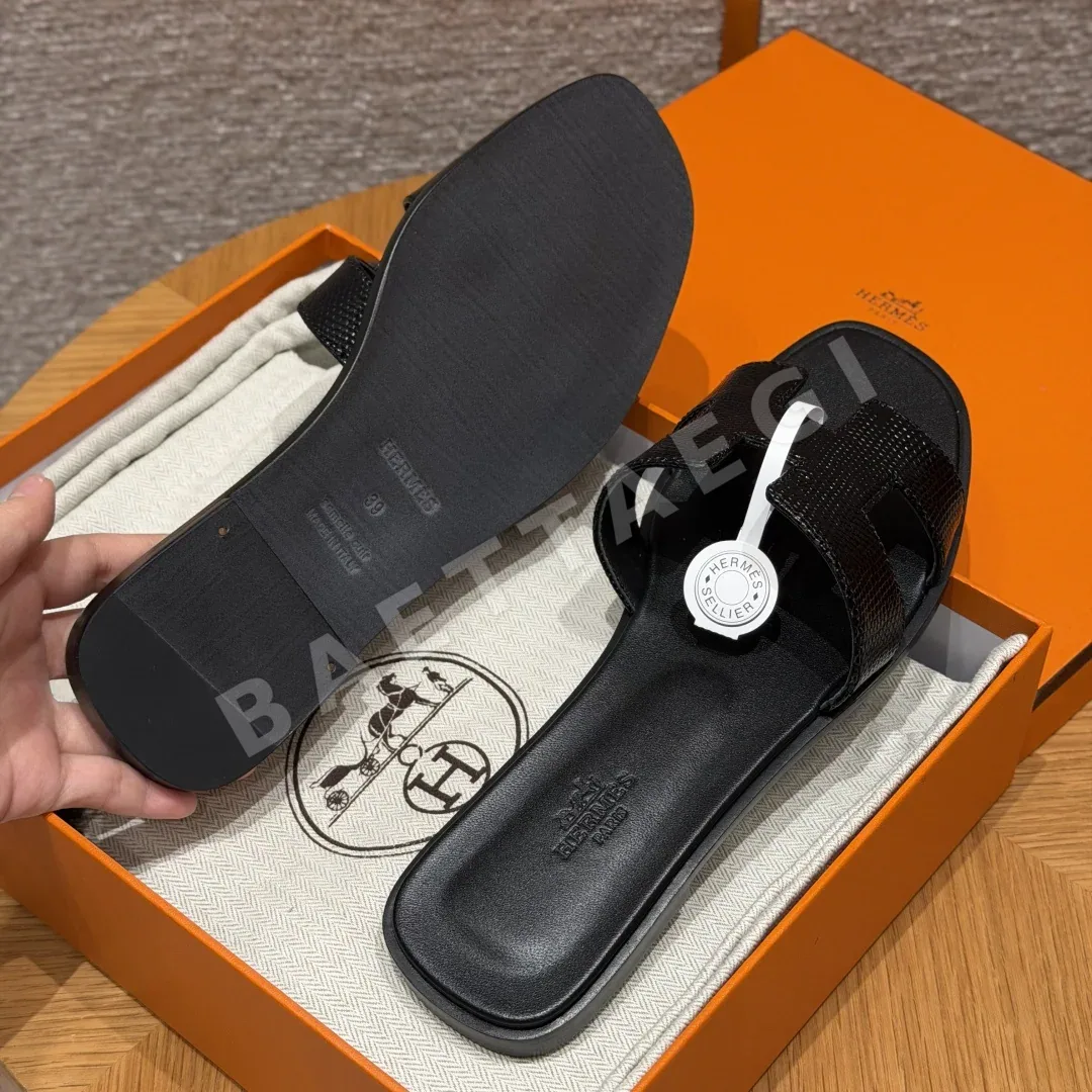 에르메스 오란 슬리퍼 도마뱀가죽 샌들 상세 이미지 7