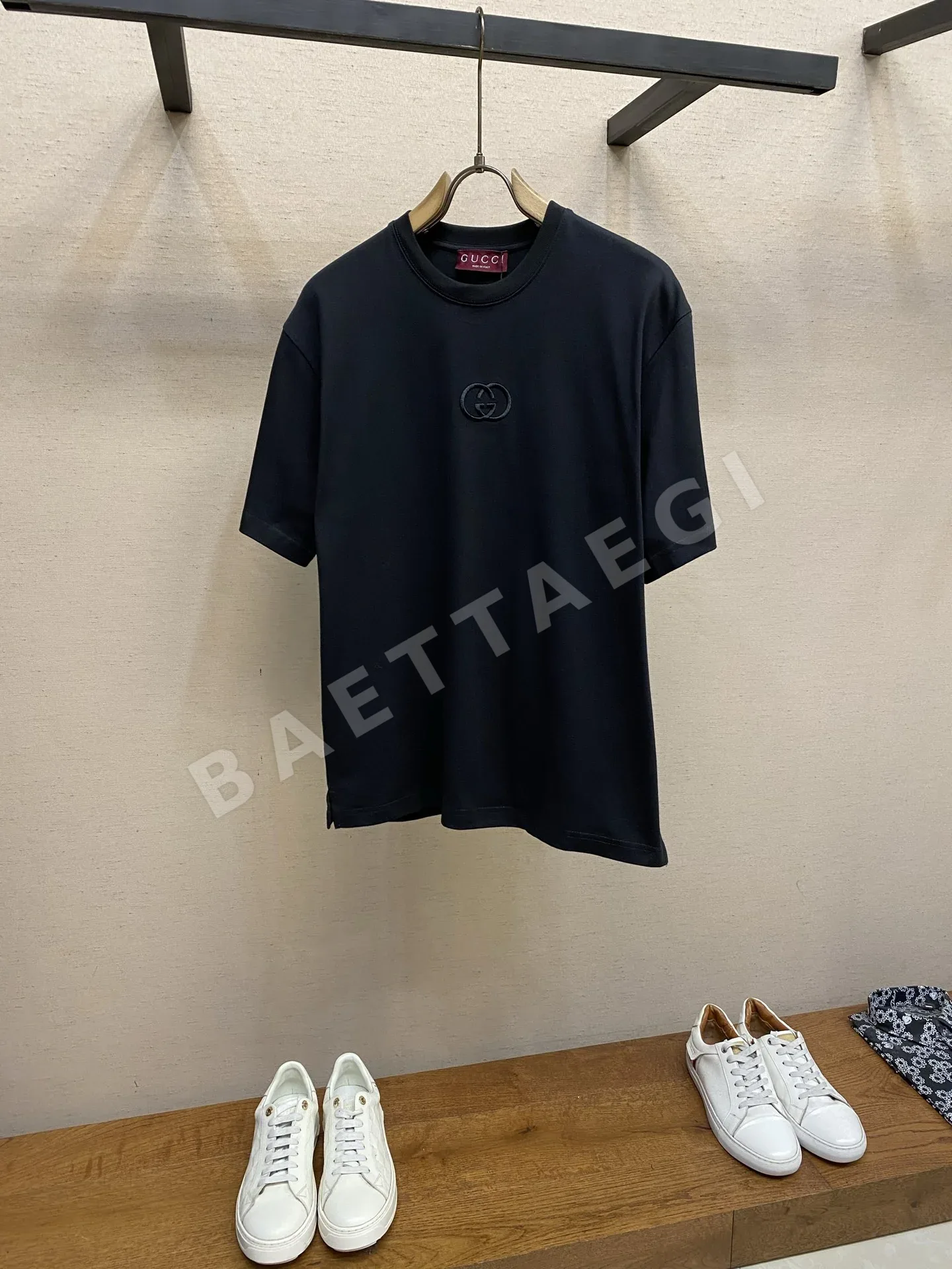 구찌 더블 G 자수 크루넥 반팔 티셔츠 47264