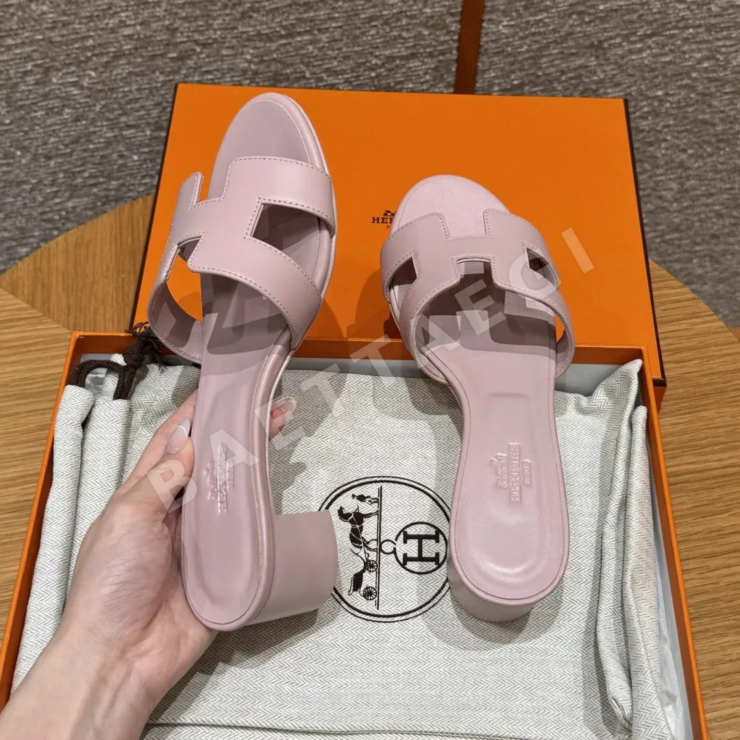 에르메스 오아시스 샌들 로즈 평직 하이힐 상세 이미지 6