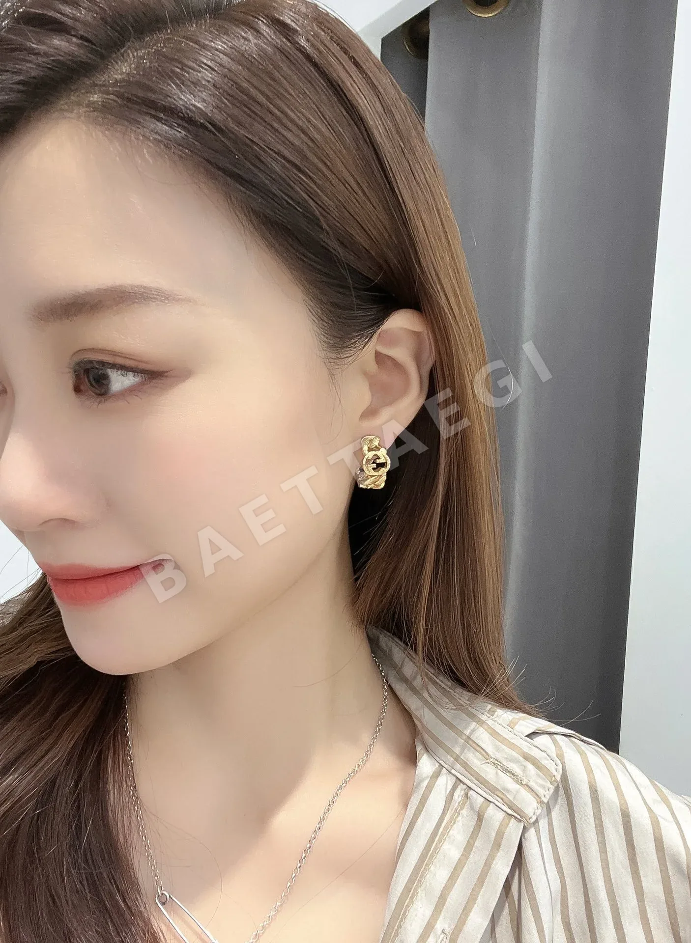 구찌 더블 G 빈티지 도금 귀걸이 상세 이미지 5