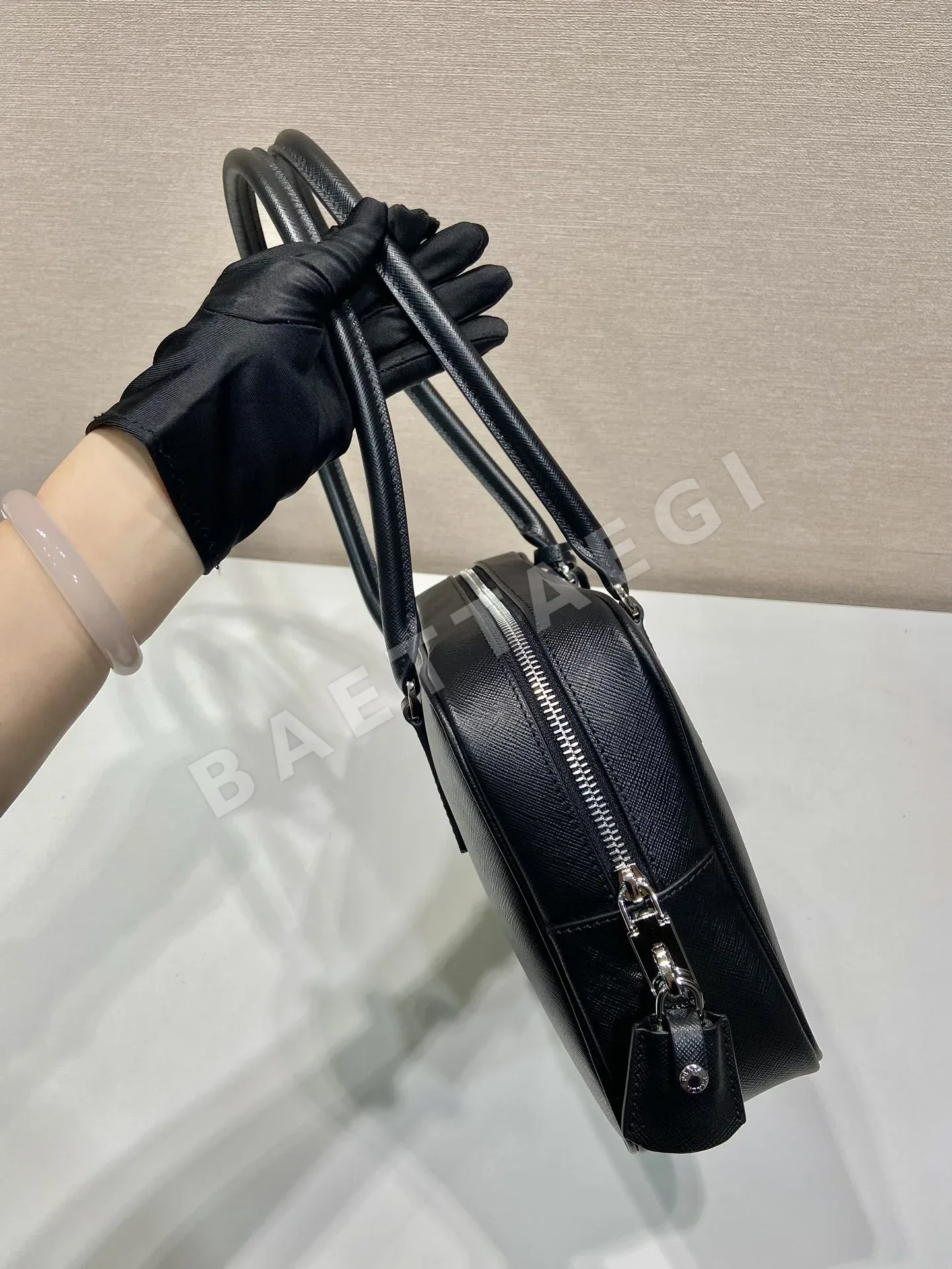 프라다 사피아노 레더 더블 핸들 핸드백 1BA428 상세 이미지 4