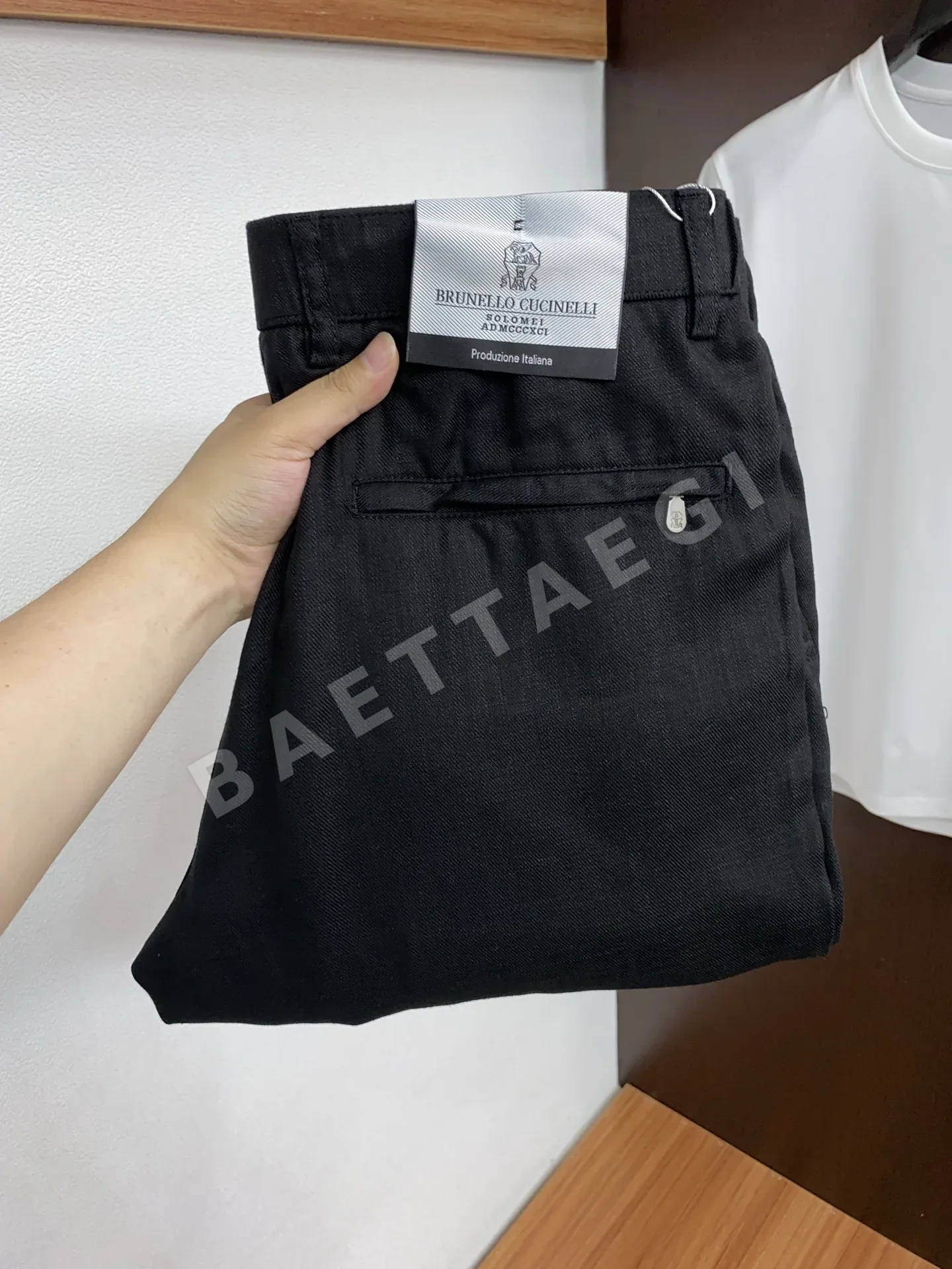 브루넬로쿠치넬리 린넨 코튼 데님 남성 바지