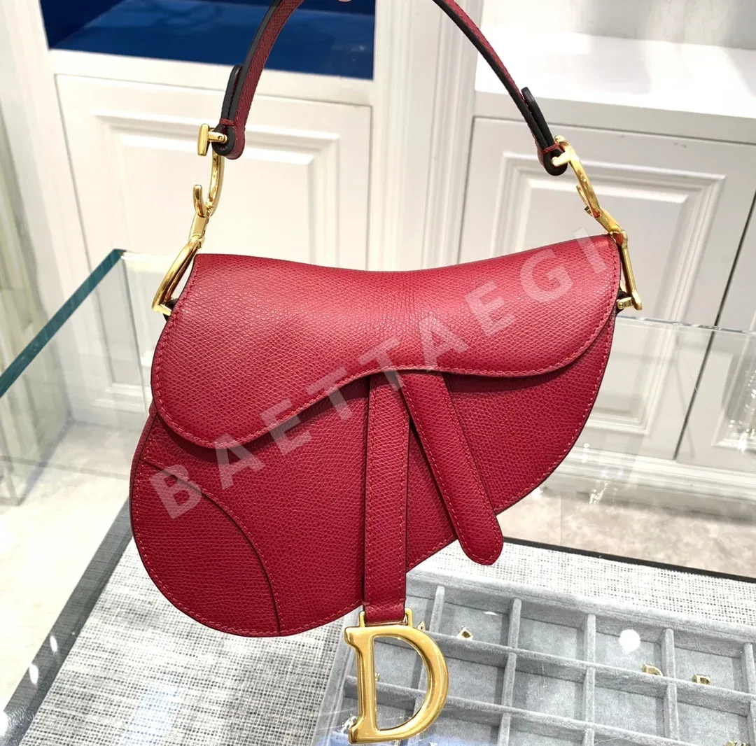 디올 팜 프린트 스몰 레드 가방 161487