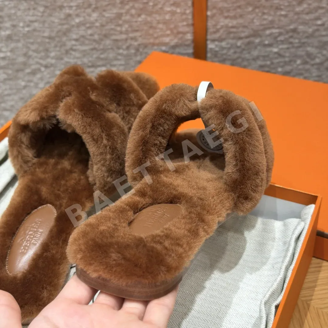 에르메스 오란 샌들 내추럴 울 레더 H 컷아웃 상세 이미지 8