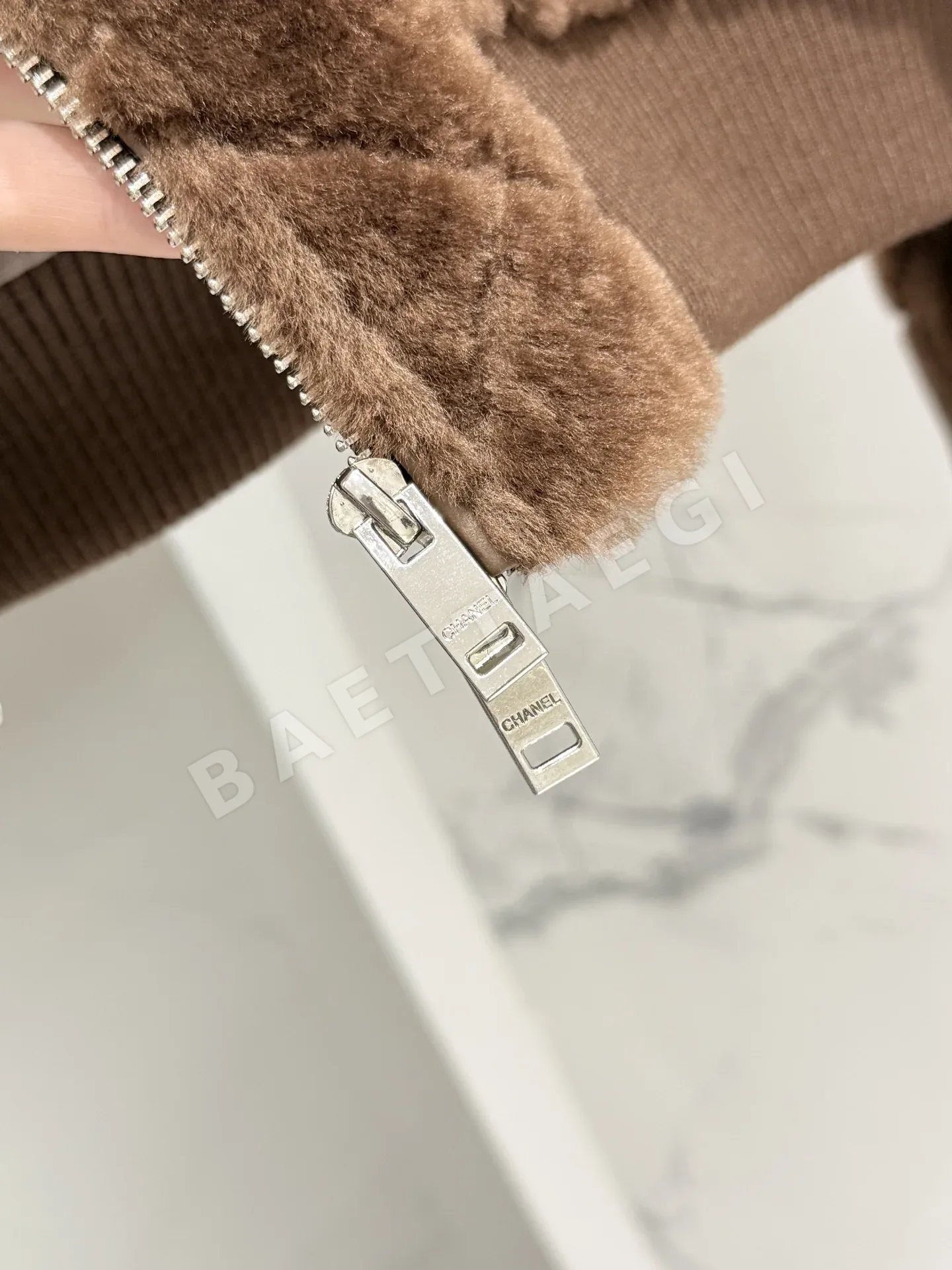 샤넬 울 모피 여성 자켓 상세 이미지 6