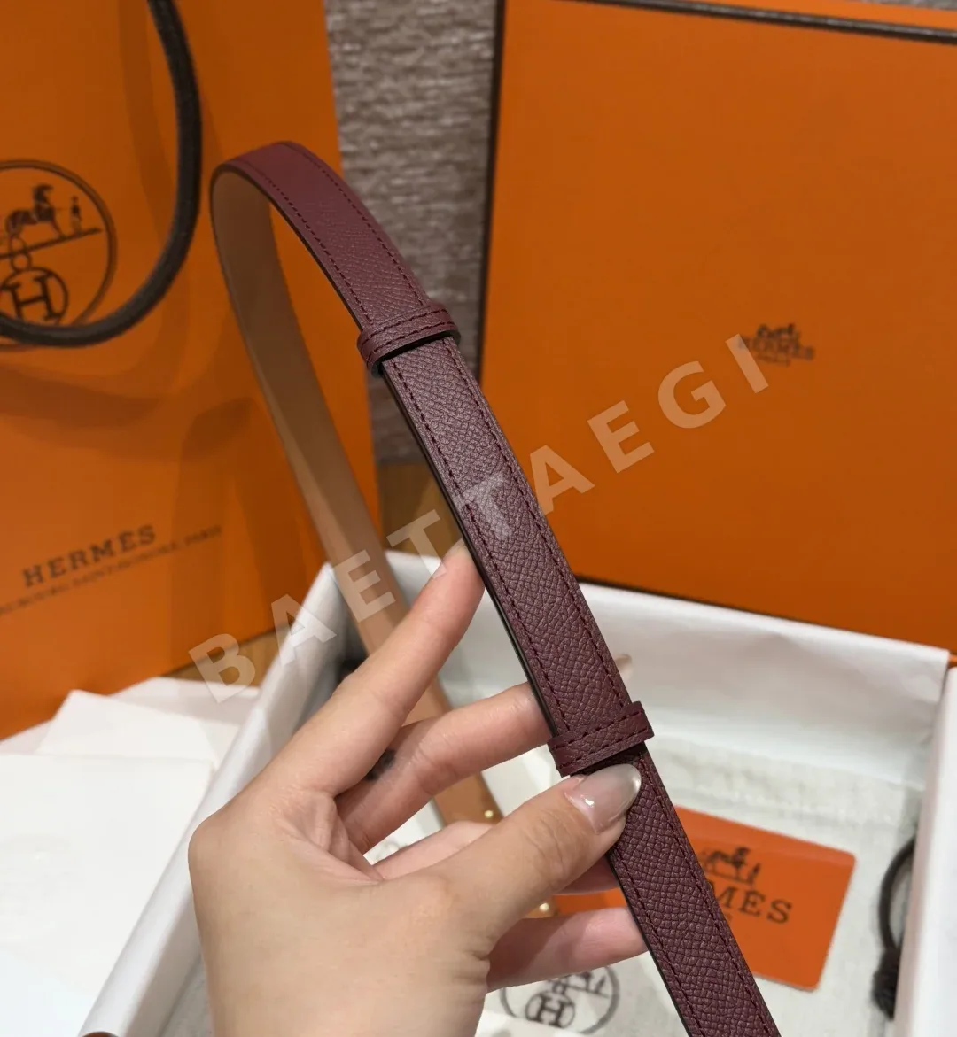 에르메스 켈리 팔라듐 버클 가죽 벨트 상세 이미지 8