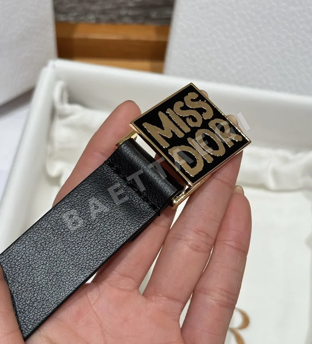 디올 25mm 스무스 소가죽 벨트 상세 이미지 6