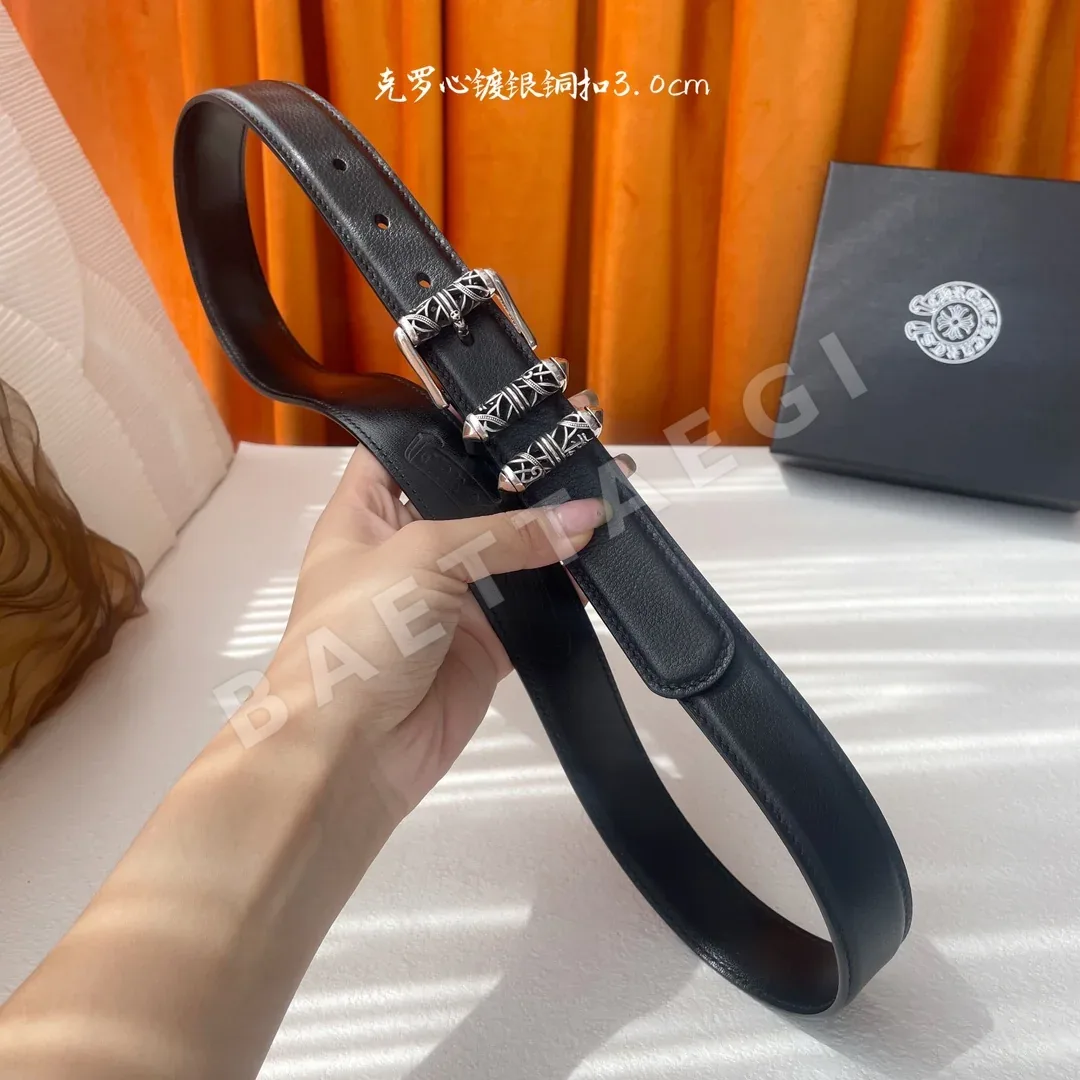 크롬하츠 켈틱 드래곤 롤러 버클 가죽 벨트 상세 이미지 6