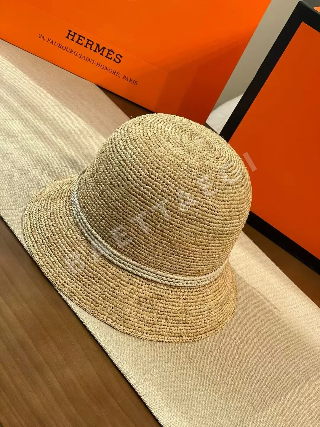 에르메스 라피아 햇 모자 상세 이미지 4