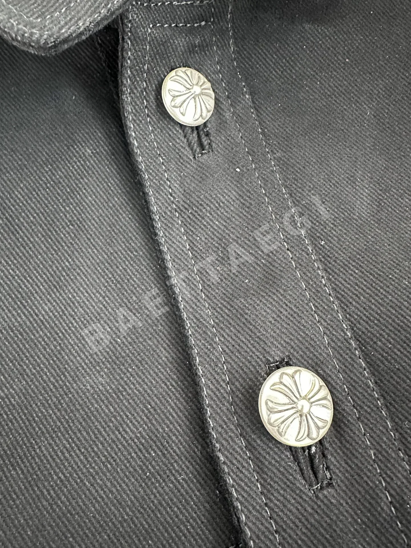 크롬하츠 블랙 트윌 데님 자켓 상세 이미지 5
