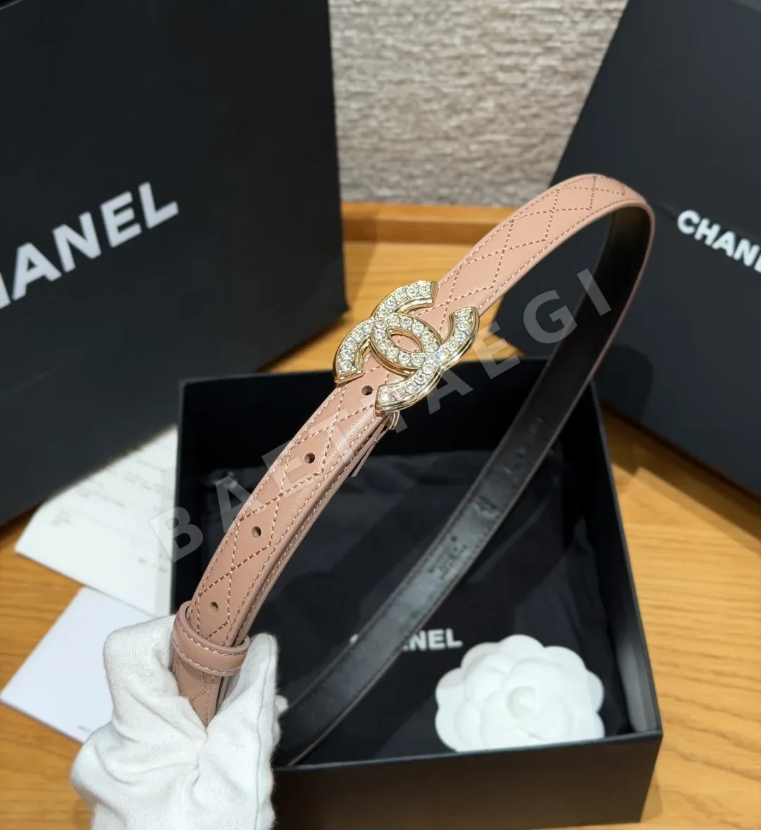 샤넬 퀼팅 램스킨 20mm 벨트 상세 이미지 8