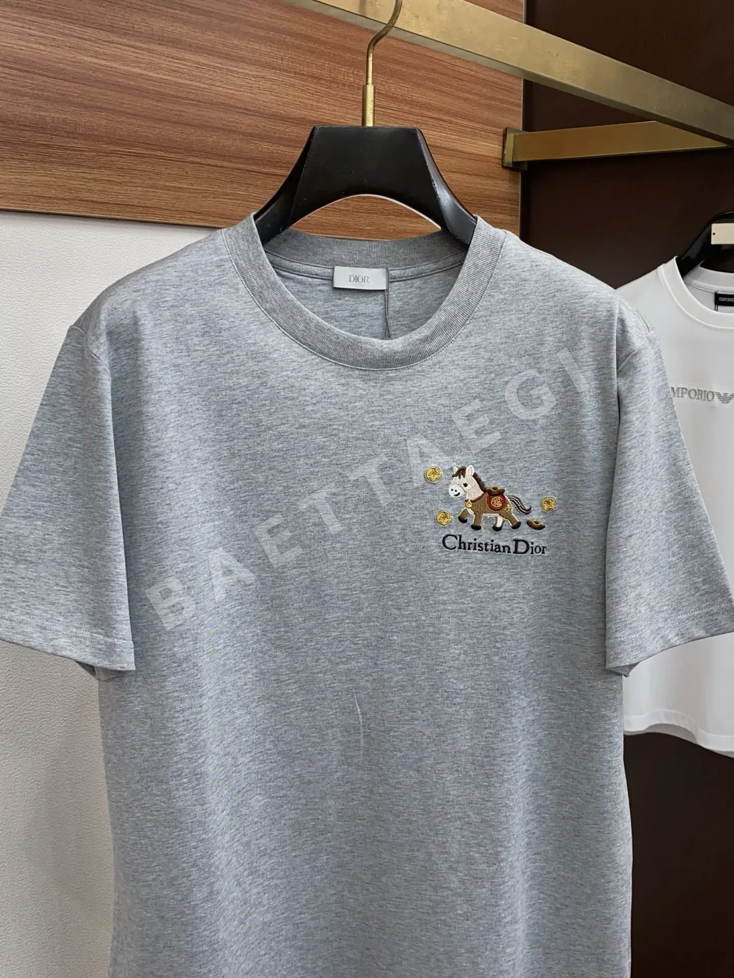 디올 크루넥 코튼 남성 반팔 티셔츠 상세 이미지 2