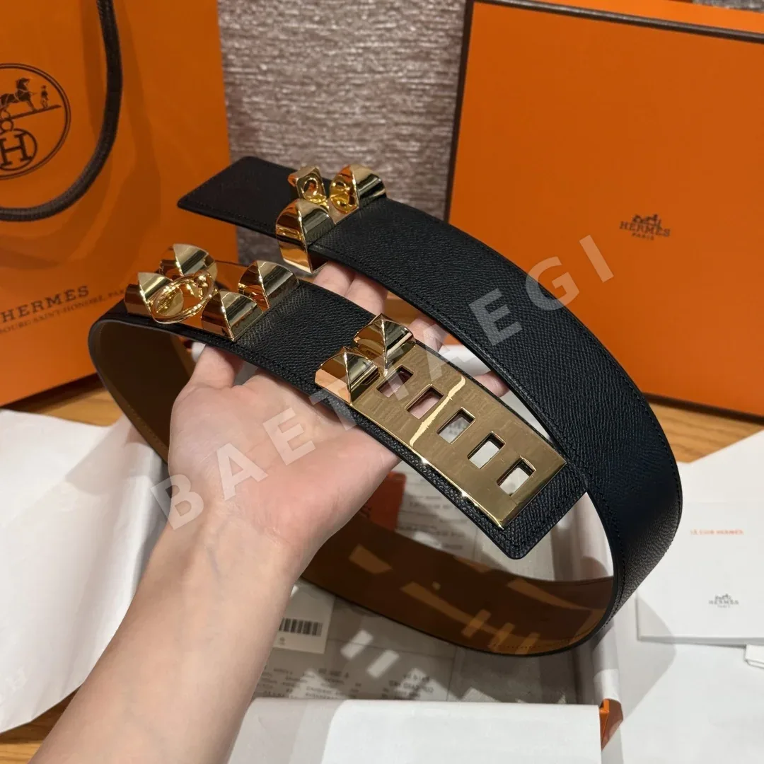에르메스 코리에 드 시앙 앱송 카프스킨 벨트 176127