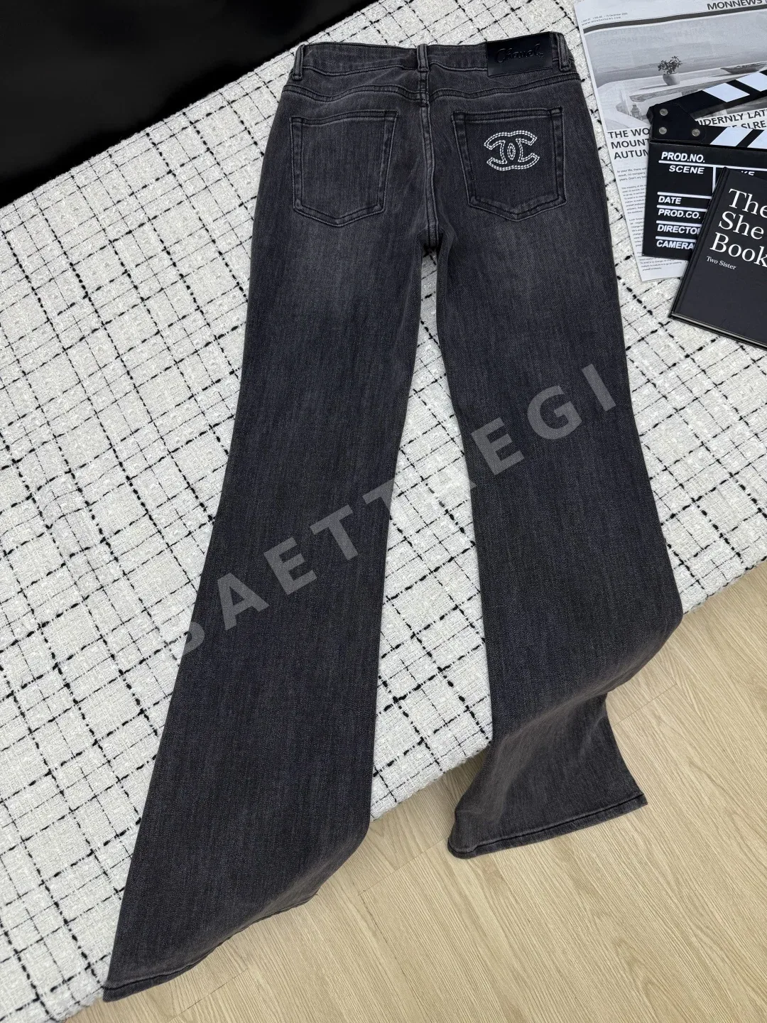 샤넬 플레어 청바지 여성 바지 상세 이미지 6