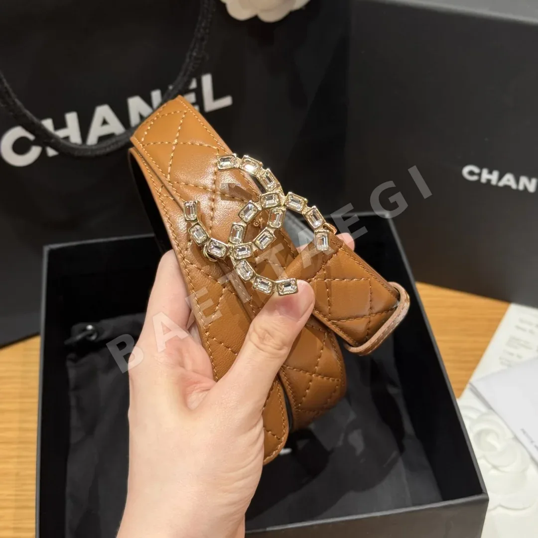 샤넬 램스킨 더블 C 메탈 로고 벨트 상세 이미지 2