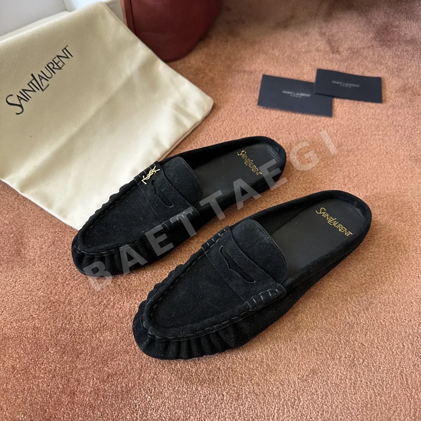 생로랑 YSL 앞코 덮인 뮬 상세 이미지 2
