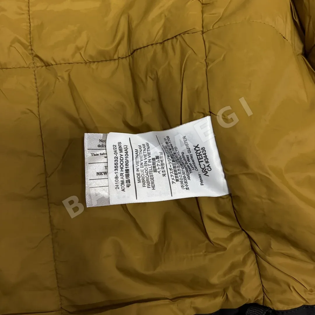 아크테릭스 [TZ] 아톰 LT 후디 1.0 블랙 골드 200175 Arc'teryx Atom LT Hoodie 1.0 상세 이미지 6
