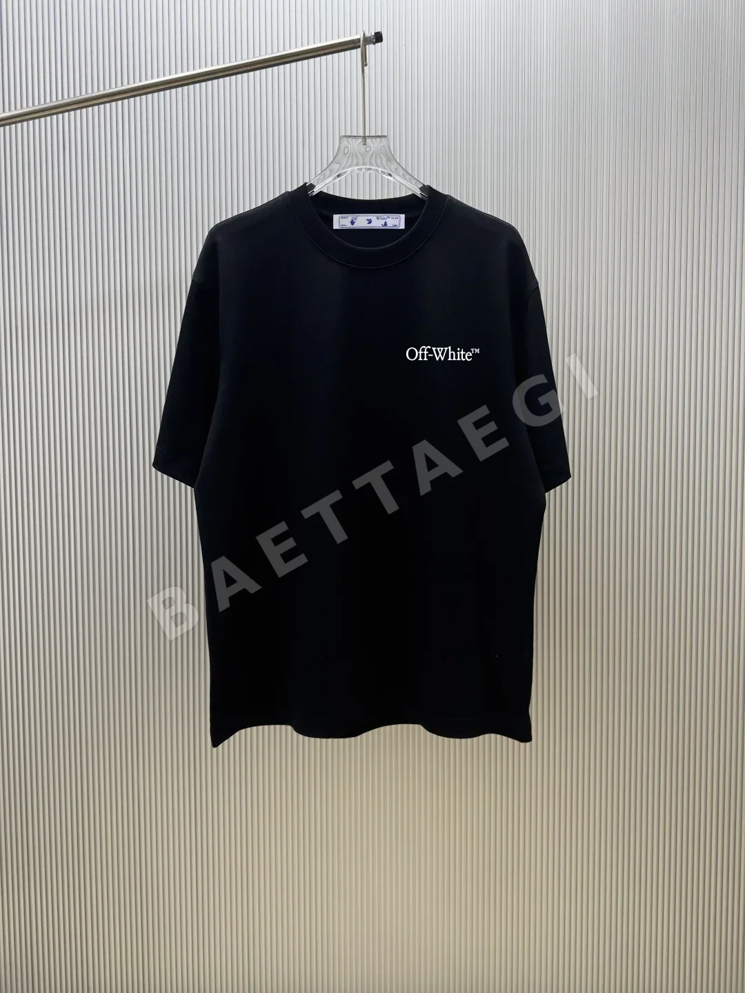 오프화이트 남성 더블 야른 코튼 반팔 티셔츠 87219