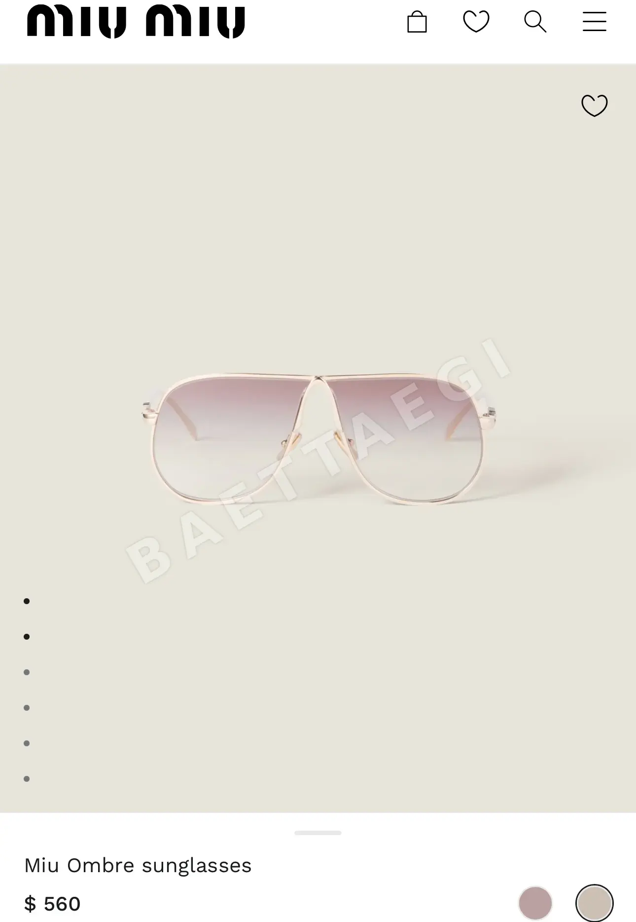 미우미우 선글라스 73167 Miu Miu Sunglasses 상세 이미지 4