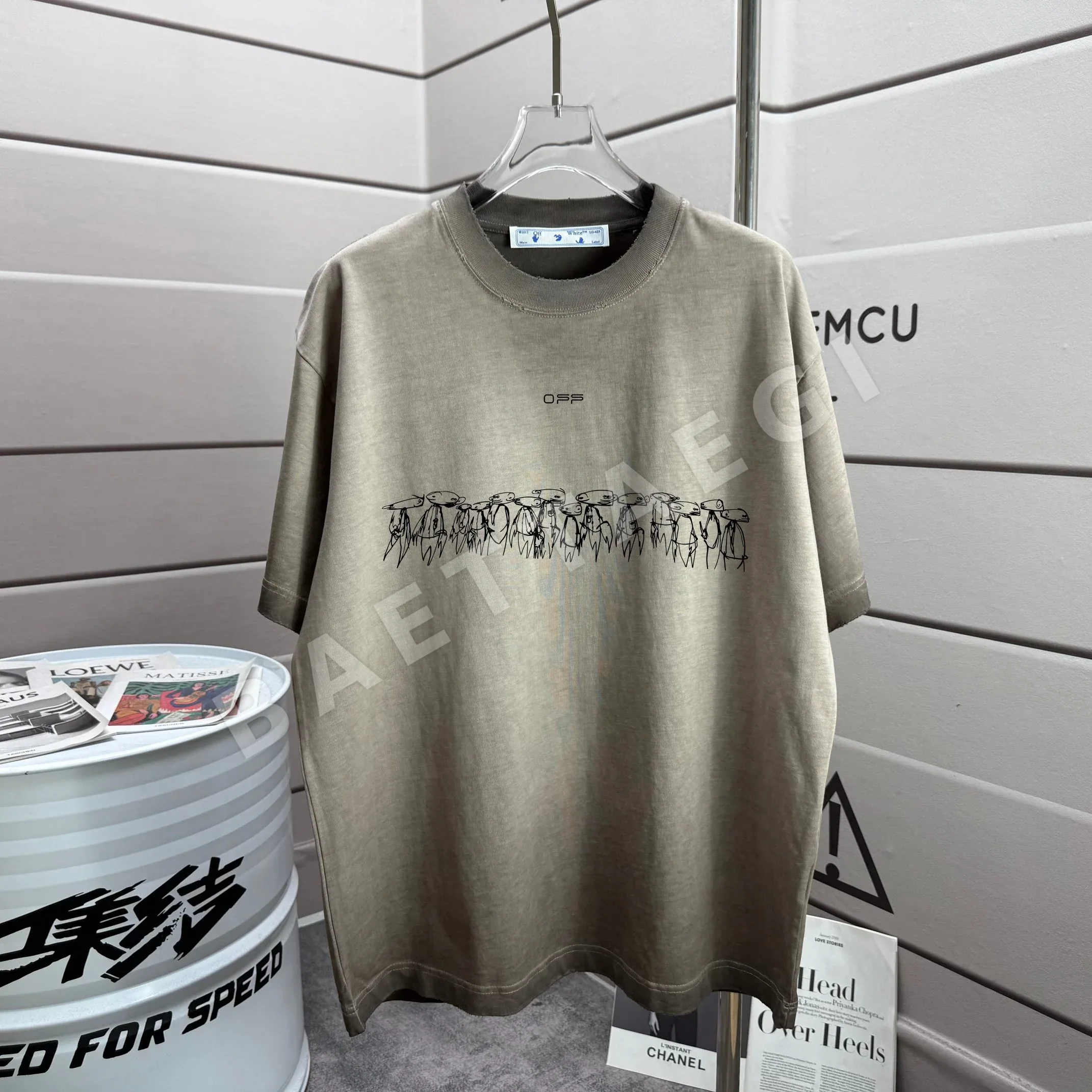 오프화이트 남여공용 반팔 SS 49580