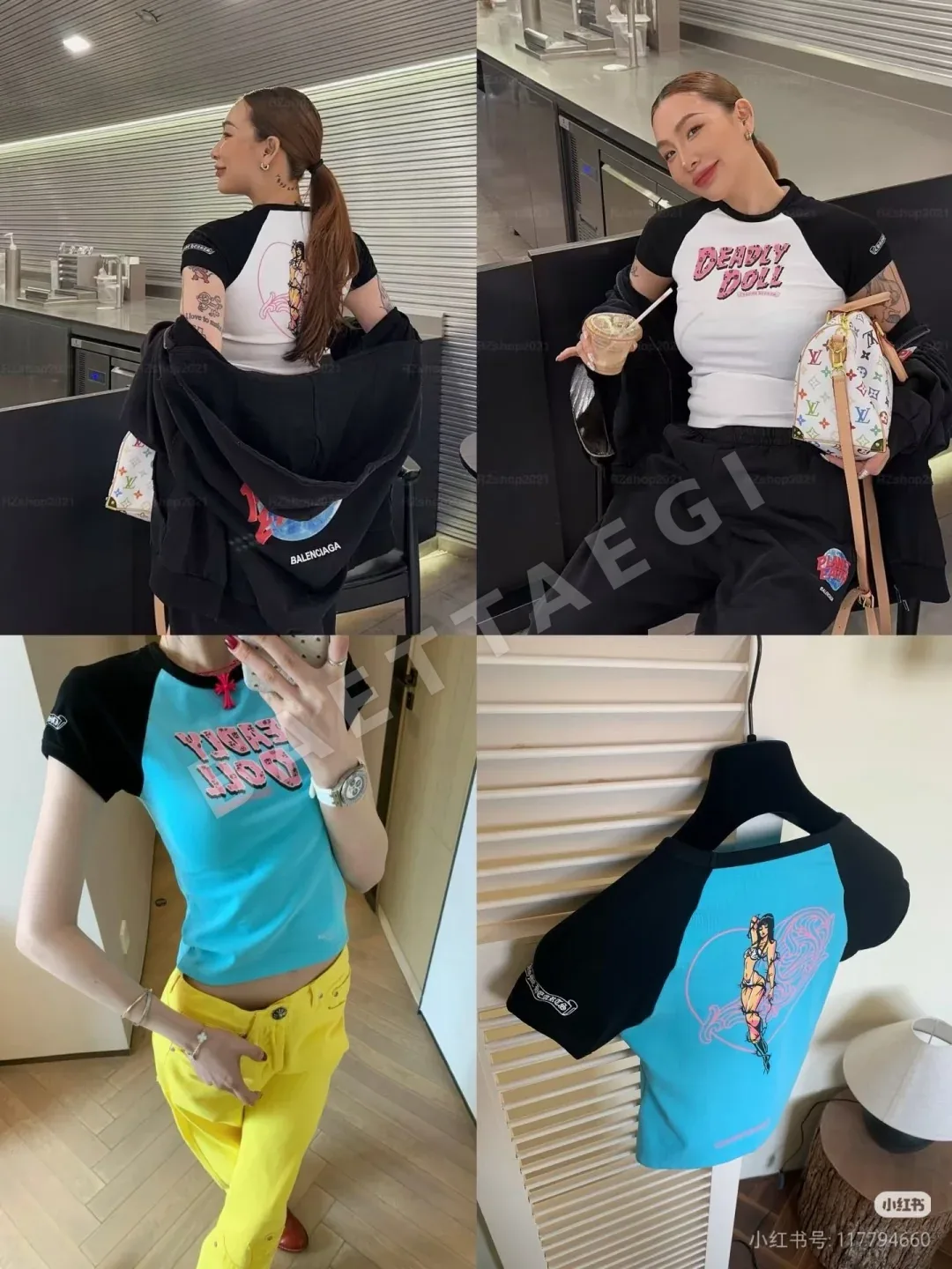 크롬하츠 래글런 슬리브 여성 반팔 티셔츠 상세 이미지 6