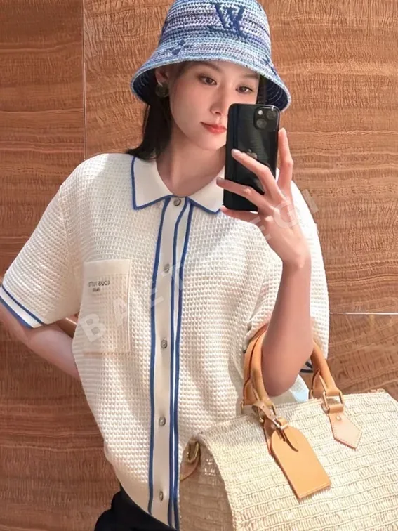 루이비통 와플 자수 로고 남성 반팔 셔츠 상세 이미지 15