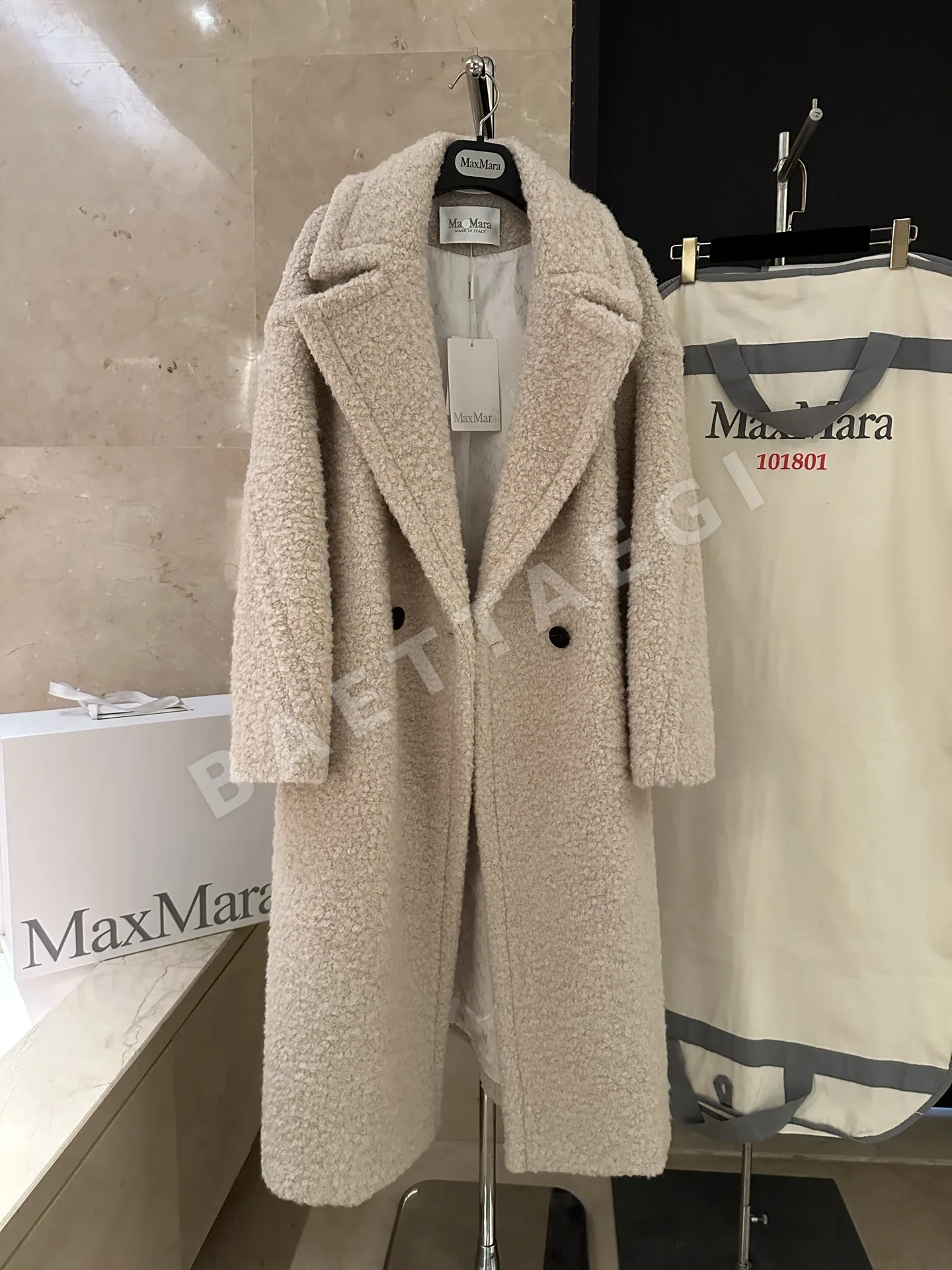 막스마라 테디베어 시머링 코트 알파카 울 여성 자켓 상세 이미지 2