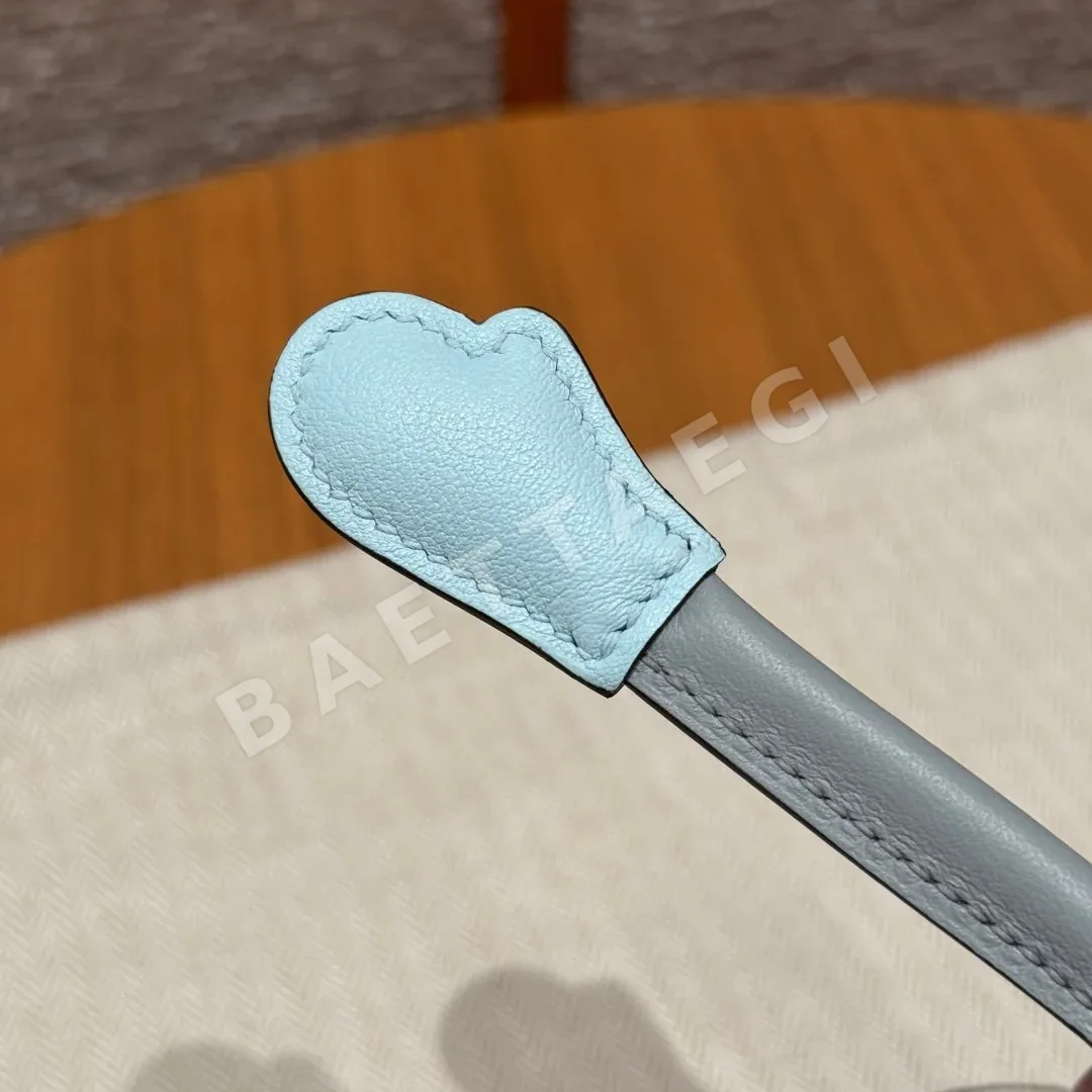 에르메스 켈리돌백 블루 글레이셔 실버 하드웨어 가방 상세 이미지 8
