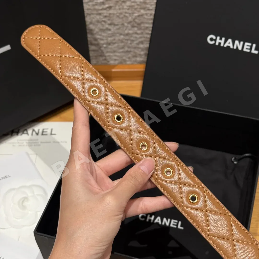 샤넬 램스킨 더블 C 로고 벨트 상세 이미지 7