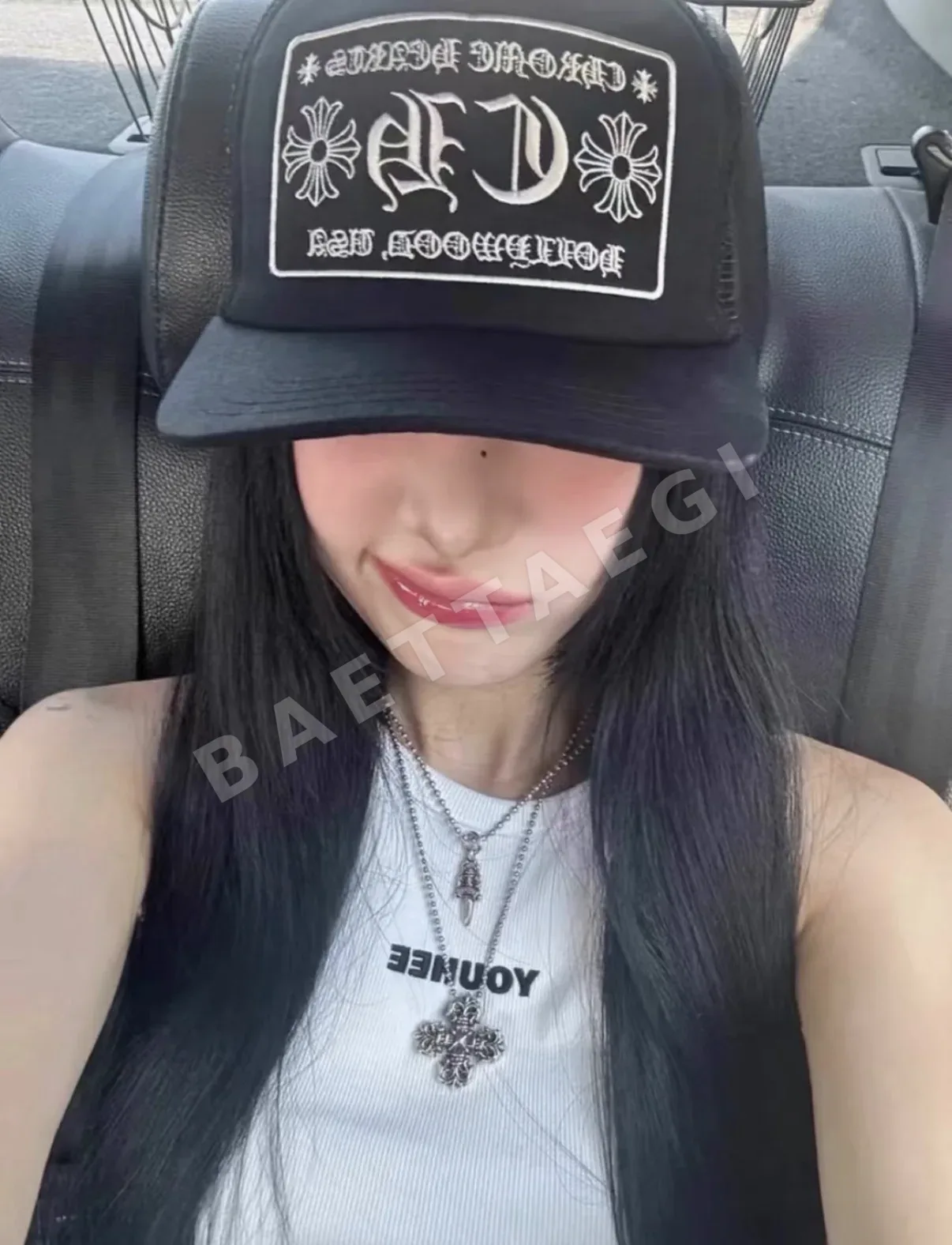 크롬하츠 블랙 메시 자수 트래커 캡 상세 이미지 13
