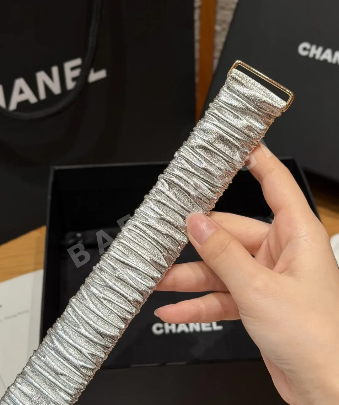 샤넬 플리츠 고무 허리벨트 30mm 상세 이미지 7