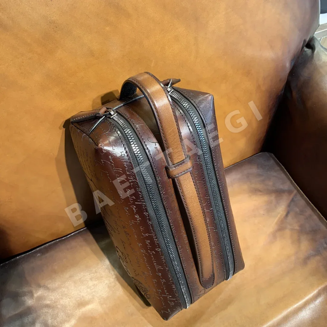 벨루티 스크리토 레더 파우치/워시백 클러치백 상세 이미지 6