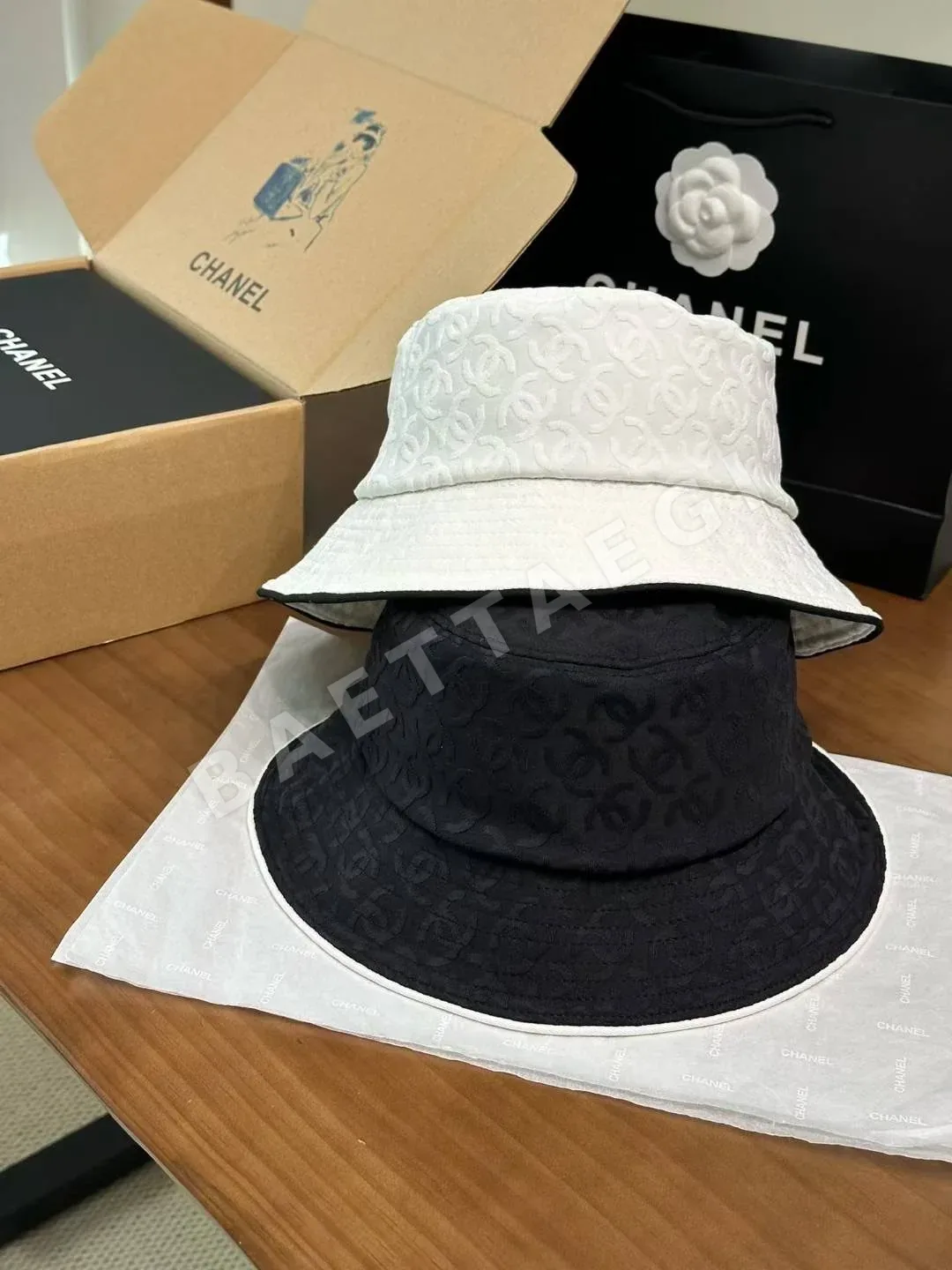 샤넬 로고 버킷 햇 모자 상세 이미지 8