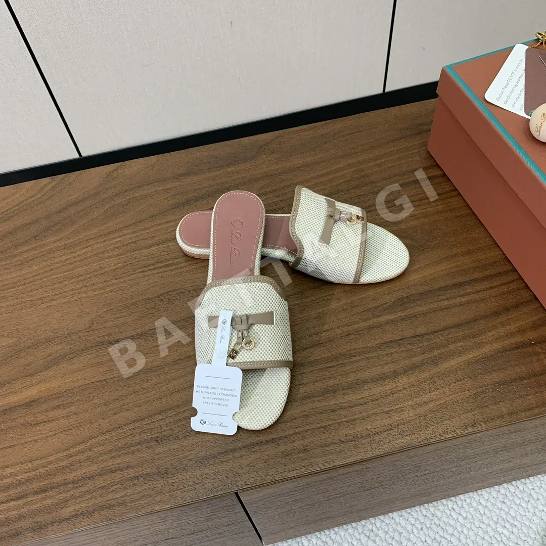 로로피아나 컬러블록 플랫 샌들 상세 이미지 4