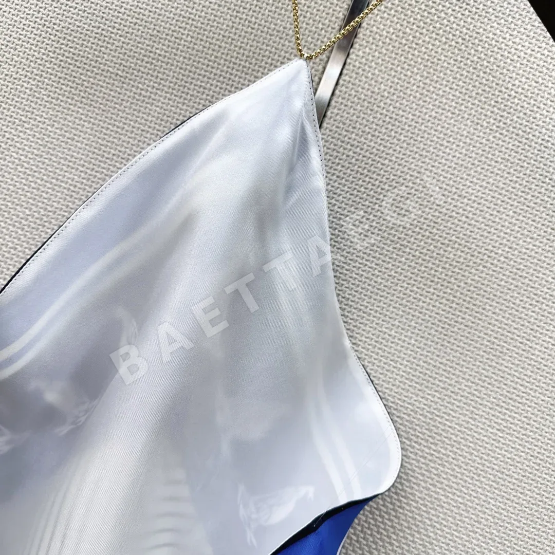 미우미우 홀터넥 프린트 반팔 탑 상세 이미지 7