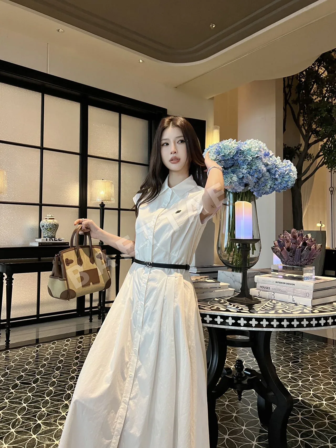 샤넬 노슬리브 A라인 원피스 상세 이미지 7