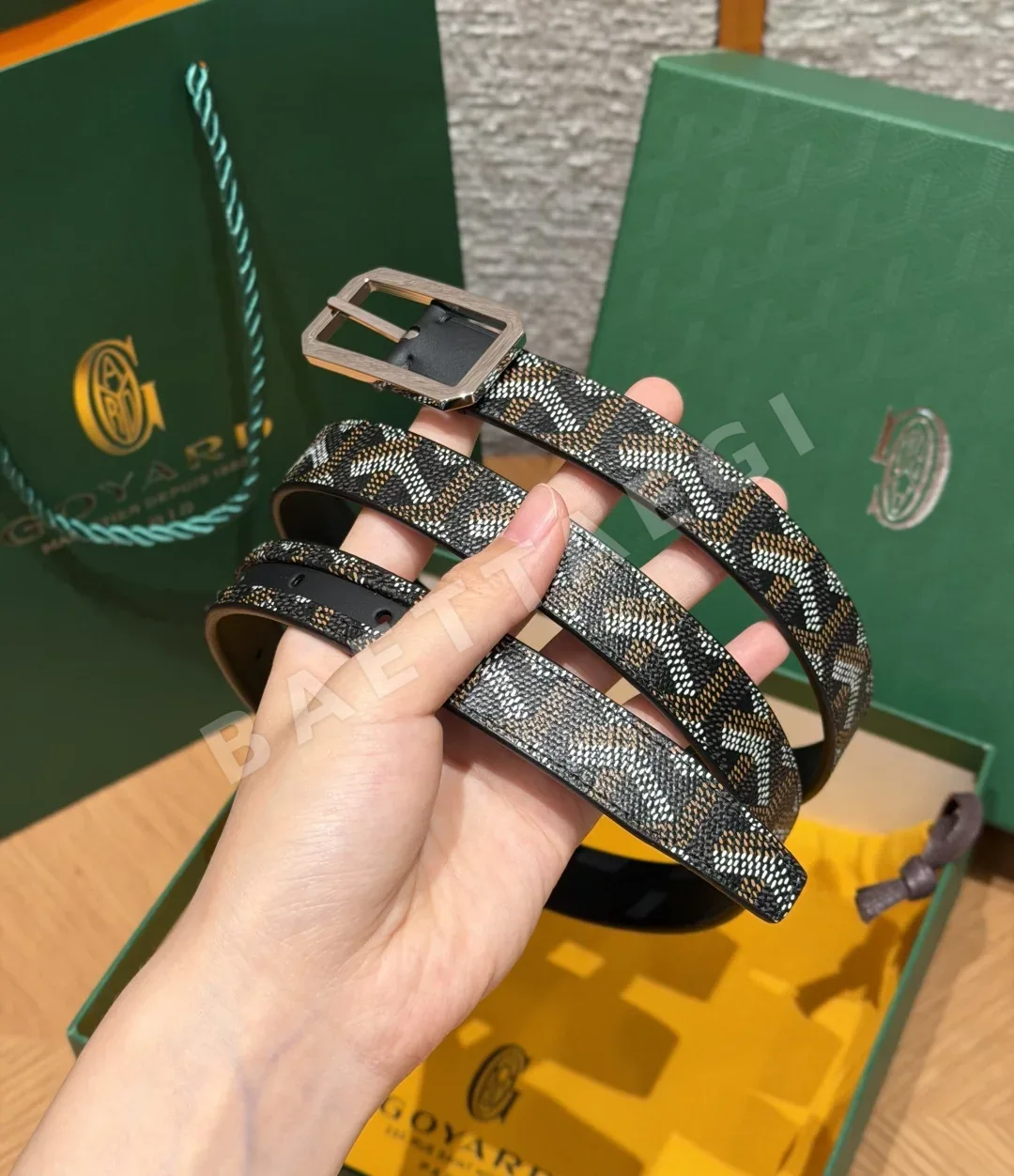 고야드 JD280 프레가트 모노그램 가죽 벨트 상세 이미지 2