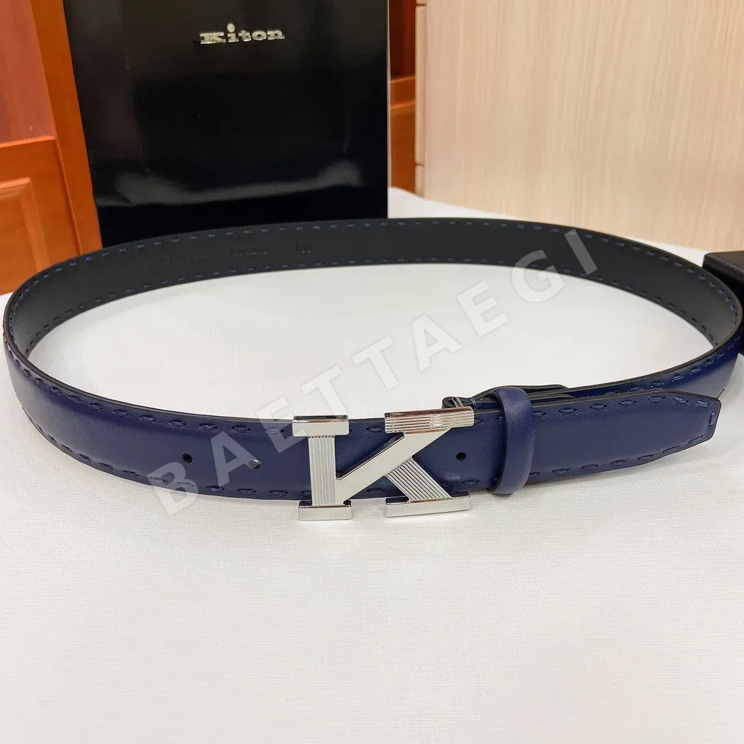 키톤 카프스킨 수제 바느질 가죽 벨트 88579