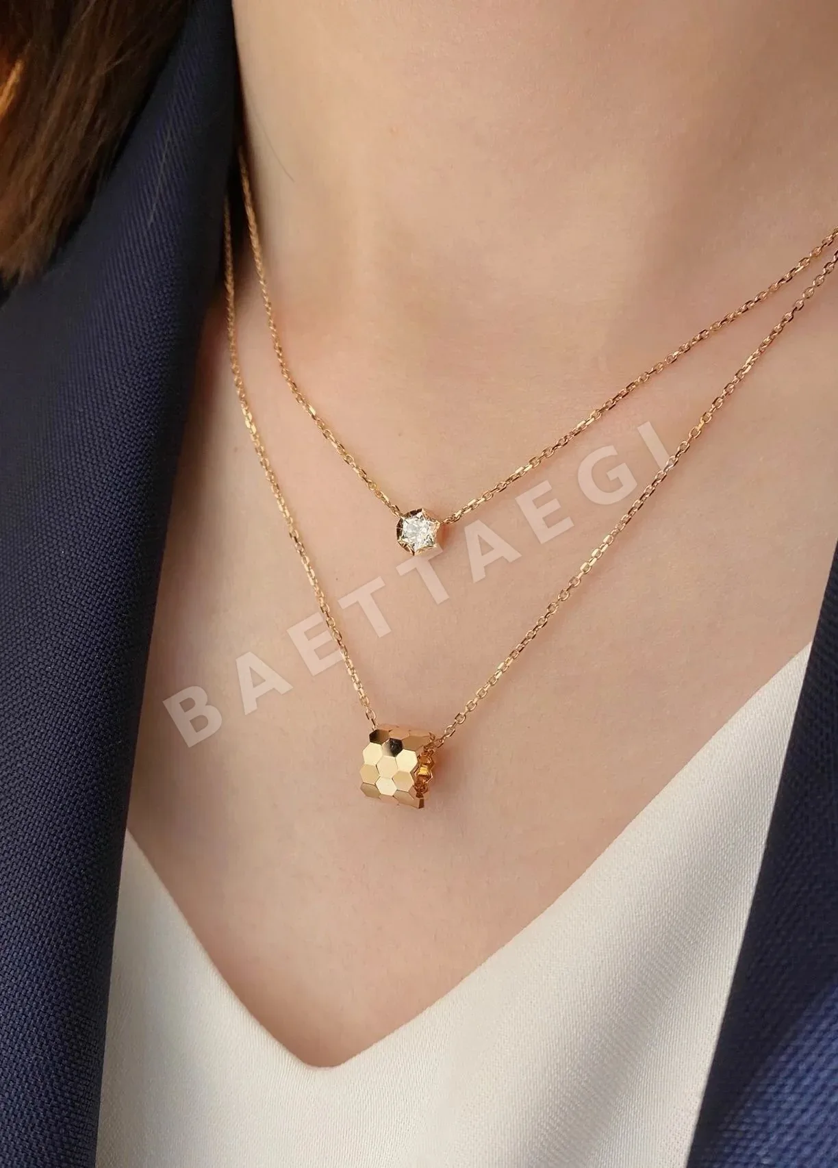 쇼메 비 마이 러브 18K 로즈골드 다이아몬드 목걸이 상세 이미지 3