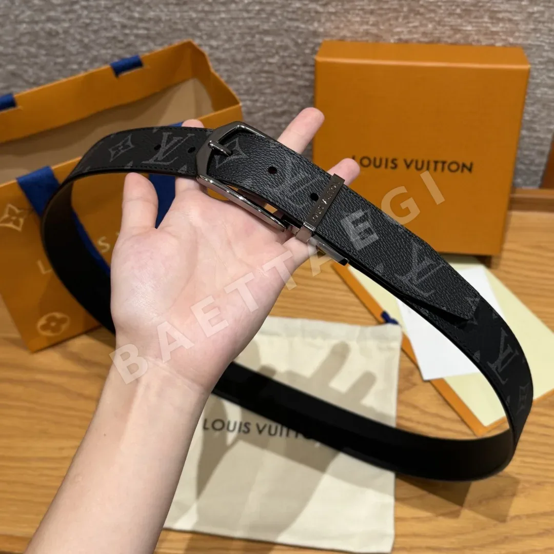 루이비통 모노그램 코팅 캔버스 리버시블 벨트 상세 이미지 3