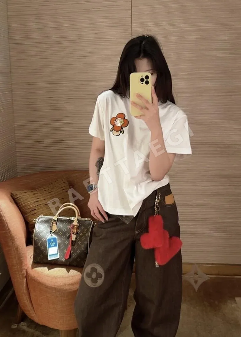 루이비통 칫솔 자수 크루넥 반팔 티셔츠 상세 이미지 6