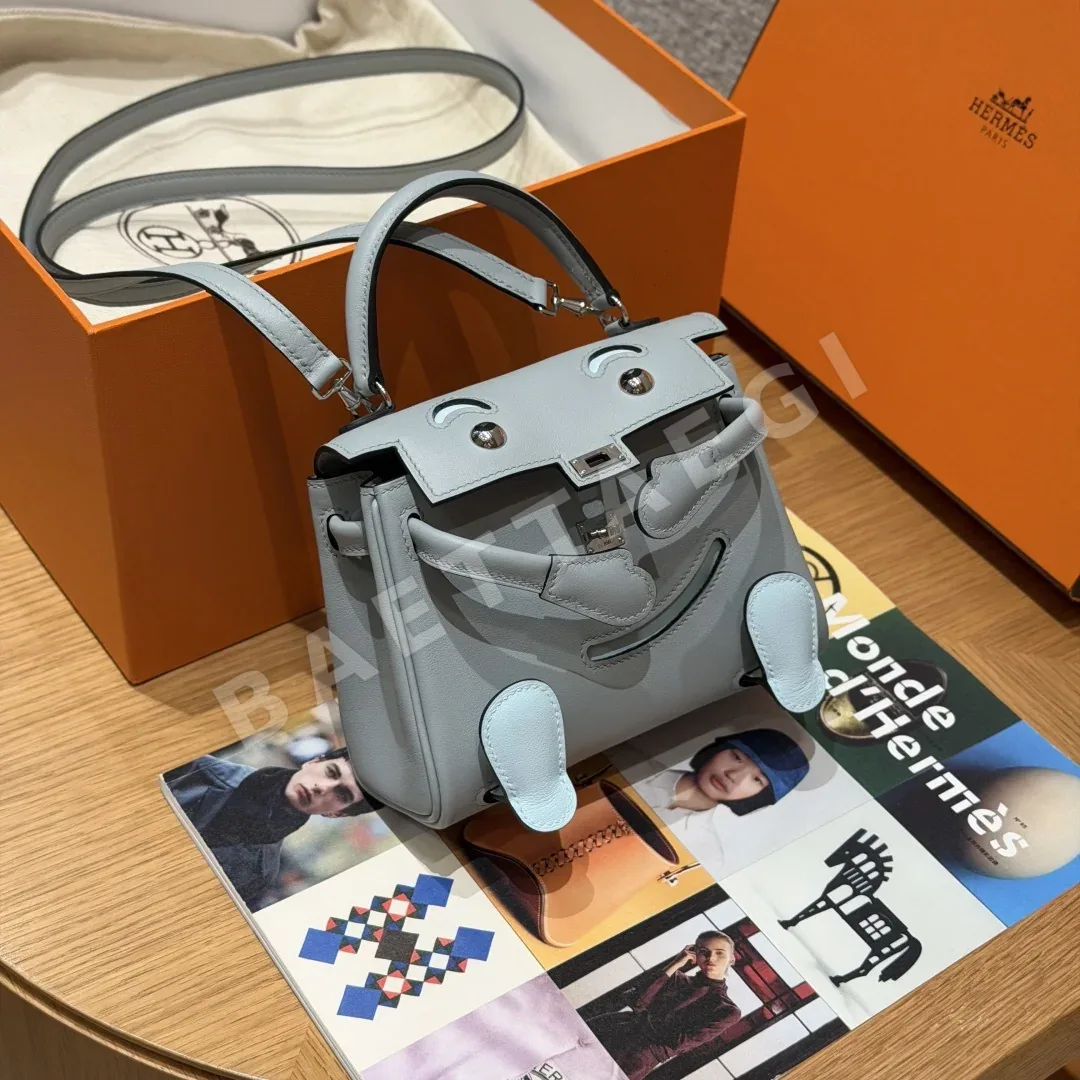 에르메스 켈리 돌백 글레이셔 블루 가죽 가방 상세 이미지 2