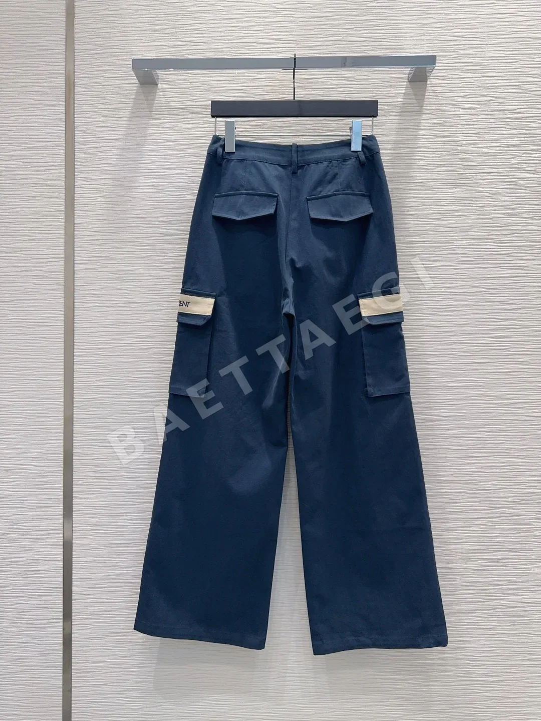 생로랑 와이드 레그 카고 여성 바지 상세 이미지 9