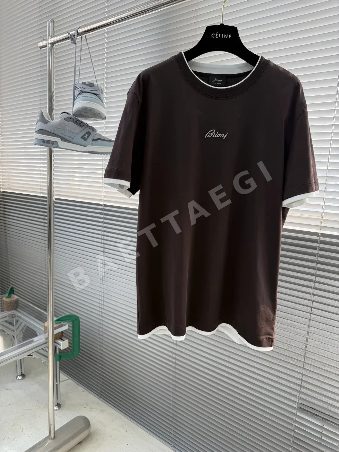 브리오니 텐셀 코튼 남성 반팔 티셔츠 88621