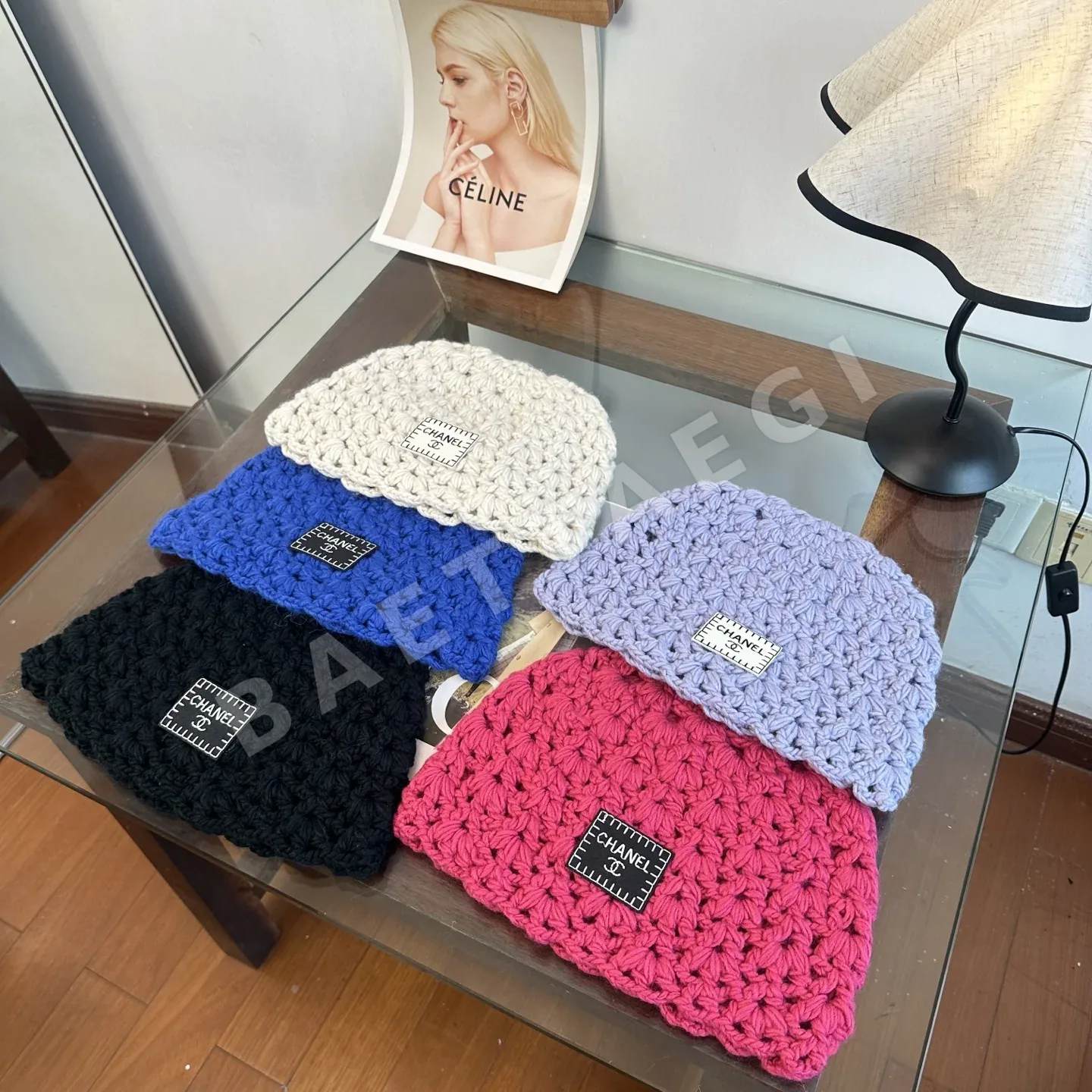 샤넬 니트 비니 모자 185649