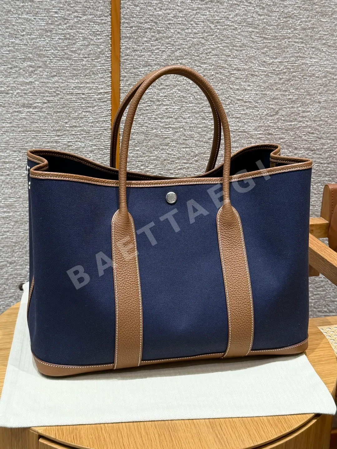 에르메스 가든파티 30 린넨 레더 숄더백 192858
