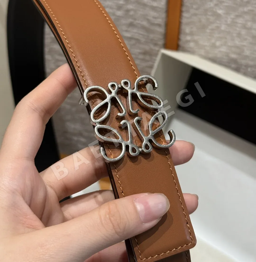 로에베 아나그램 양면 가죽 벨트 상세 이미지 5