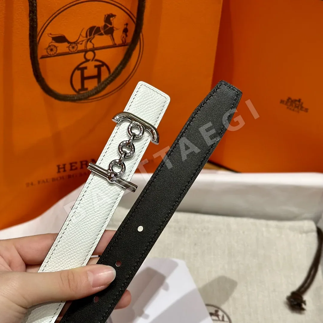 에르메스 H자형 버클 스위프트 양면 가죽 벨트 상세 이미지 4
