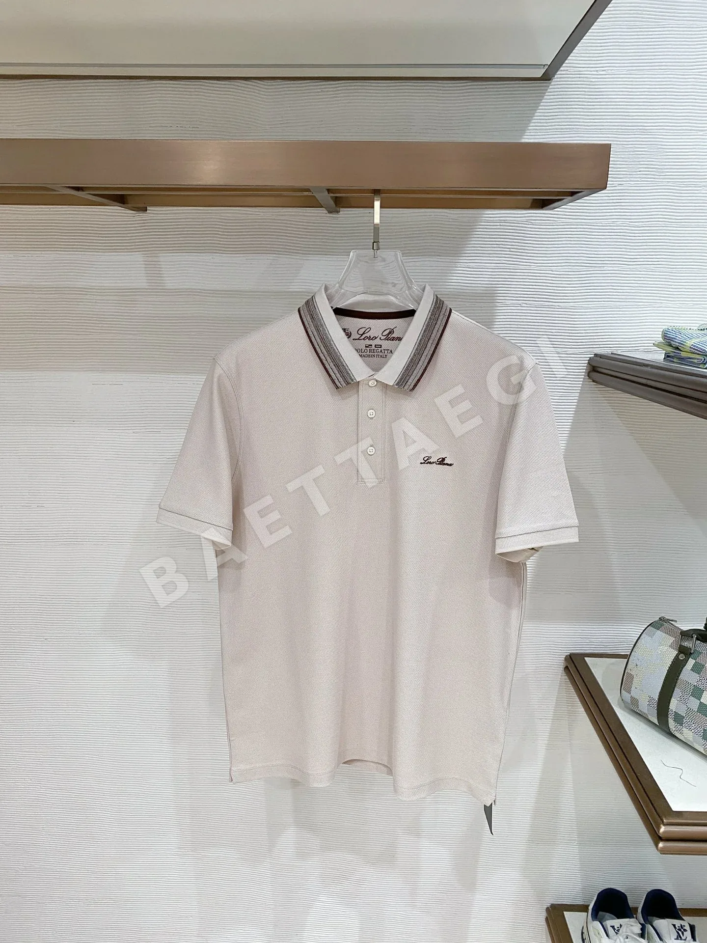 로로피아나 양면 메시 반팔 셔츠 상세 이미지 2