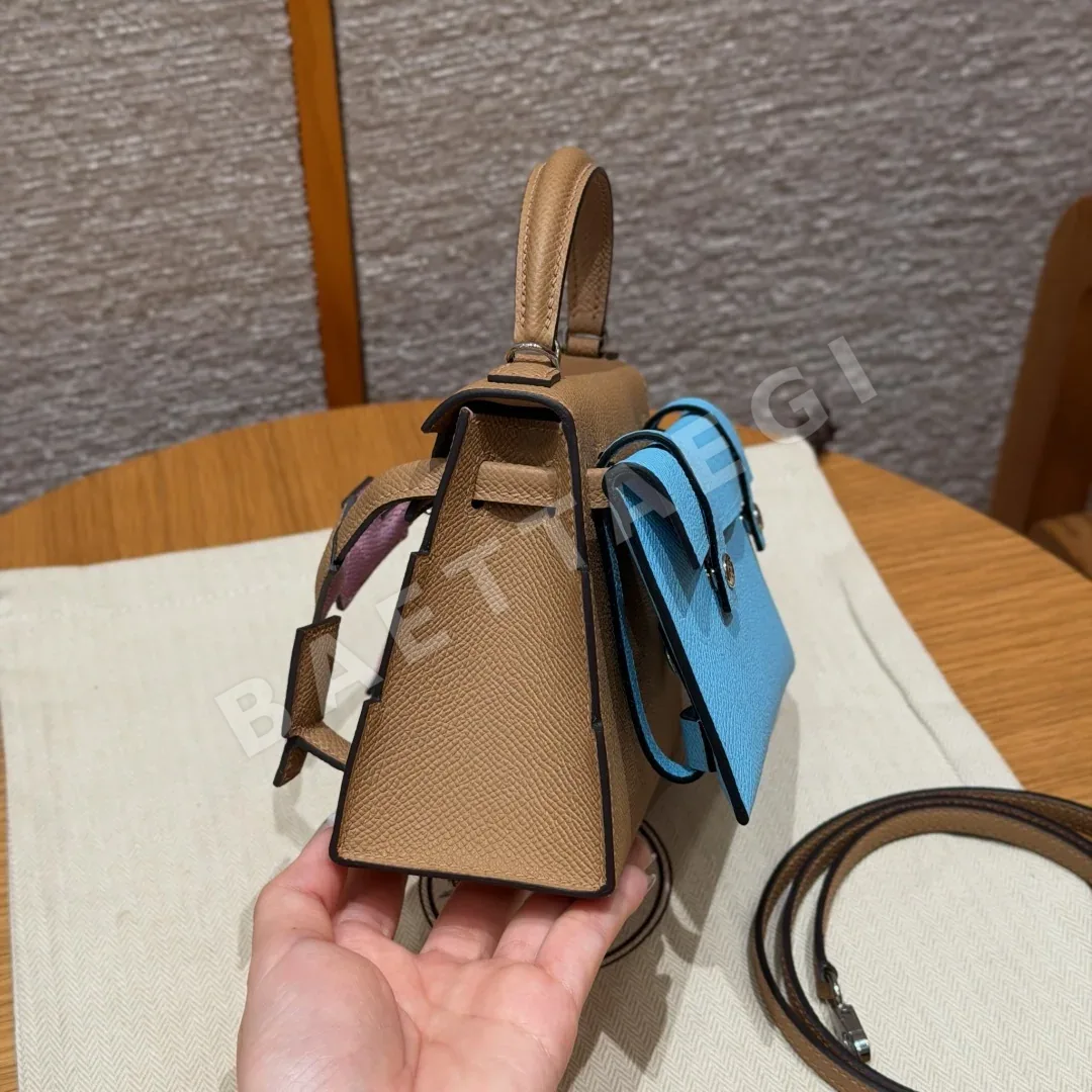 에르메스 켈리돌백 밀크티 가죽 가방 상세 이미지 4